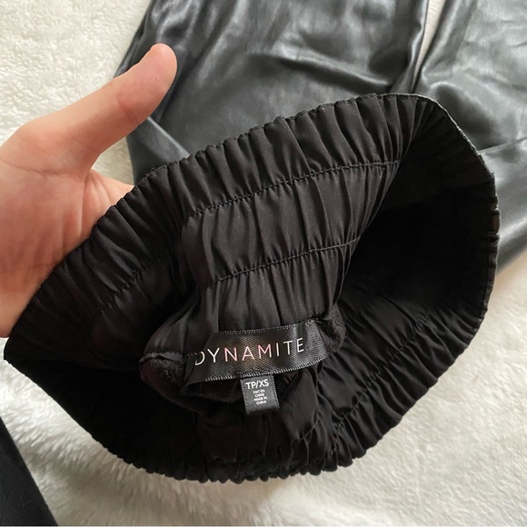 DYNAMITE | Sacha high waist faux leather joggers - Picture 12 of 13